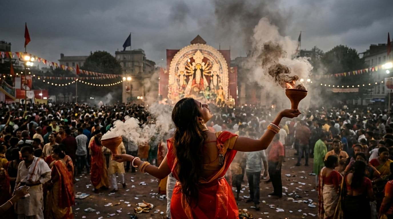 ধুনুচি নাচ: আগুন, আধ্যাত্মিকতা ও জীবনের অনন্ত স্পন্দন